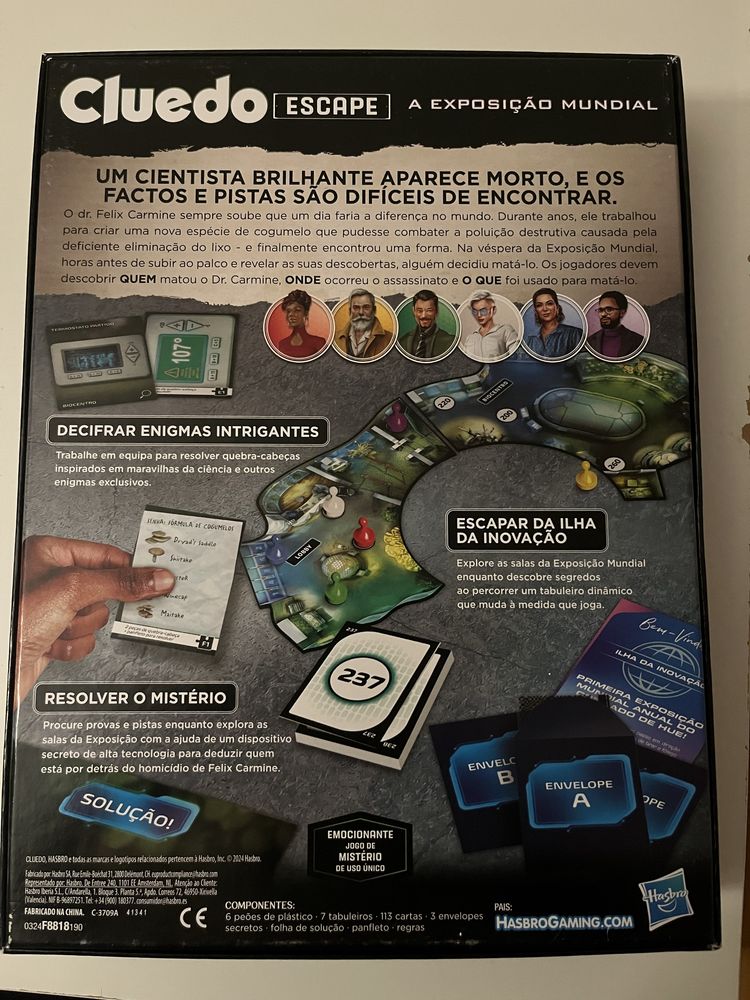 Jogo Cluedo Escape - A exposicao mundial