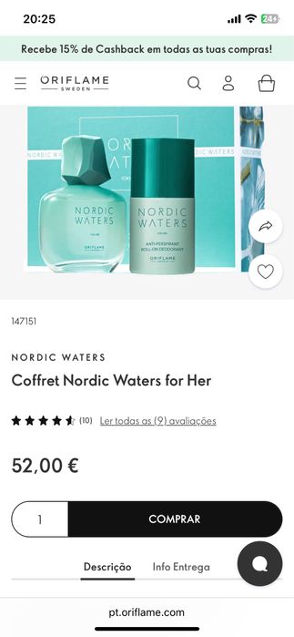 Perfume da oriflame novo