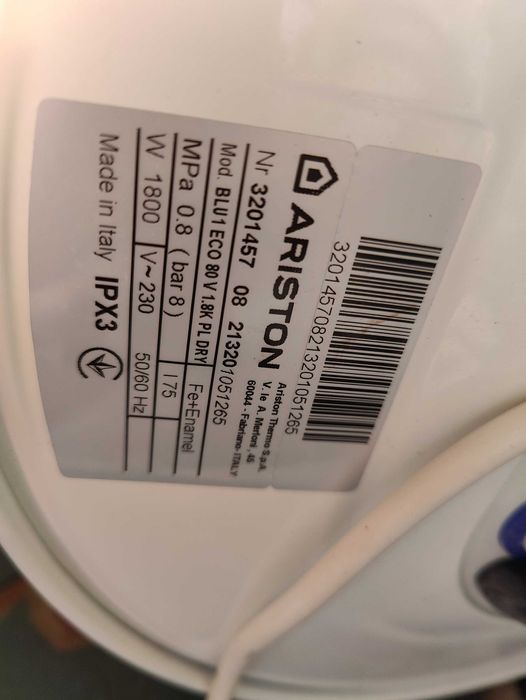 Бойлер Ariston BLU1 ECO 80 V 1,8K PL DRY 3201457