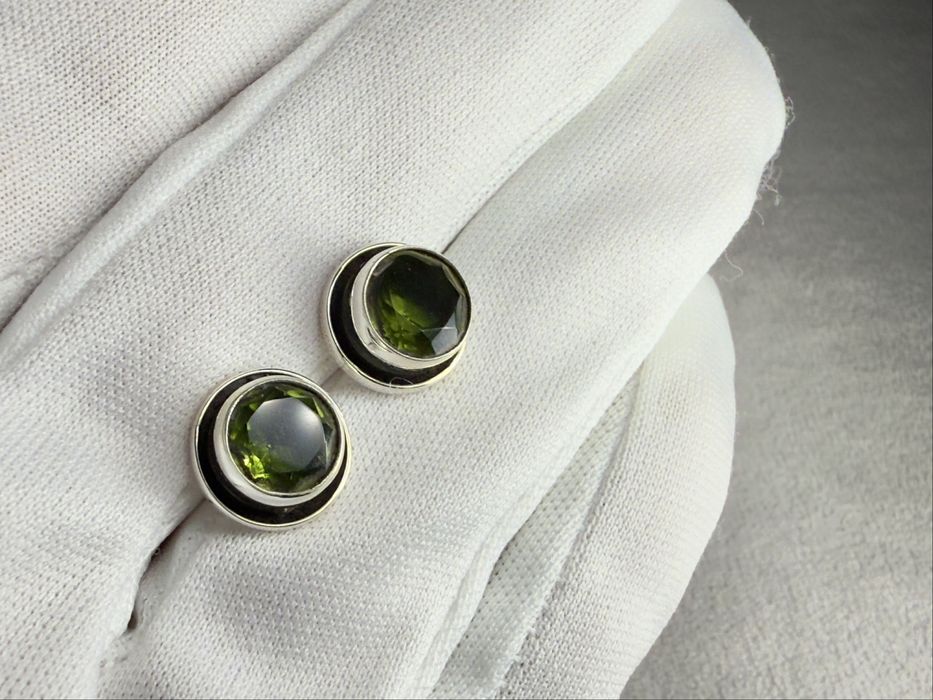 Срібні пусети 925-ї проби з олівіном