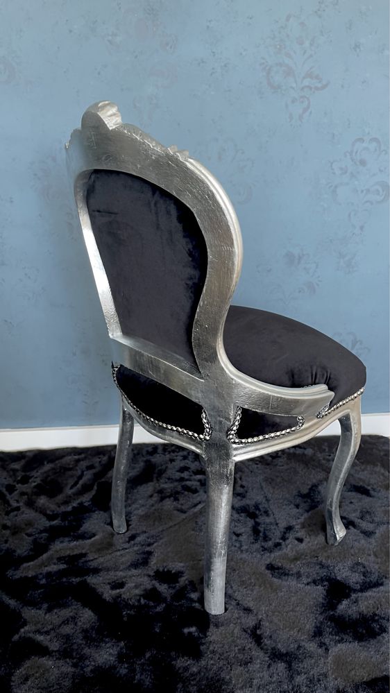 Cadeira barroca preta (nova)