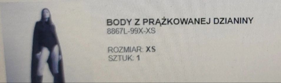 body z prążkowanej dzianiny, dekolt na plecach Reserved xS 34