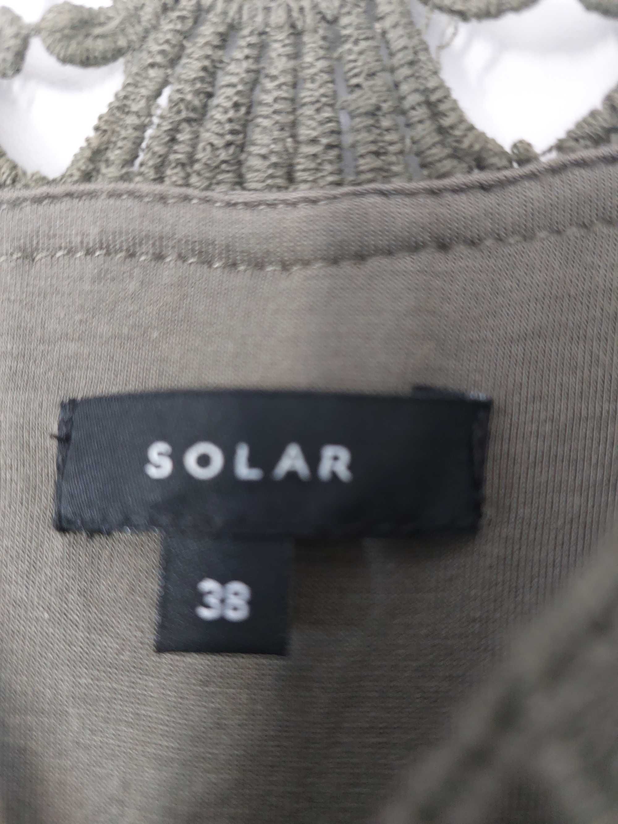 oliwkowa sukienka Solar, M, 38, sukienka letnia khaki