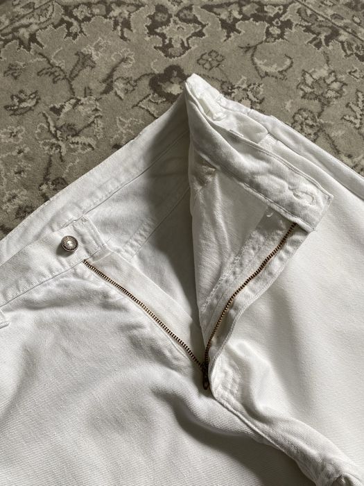 70s BIG E Levis Białe Jeansy Spodnie Levis z lat 70