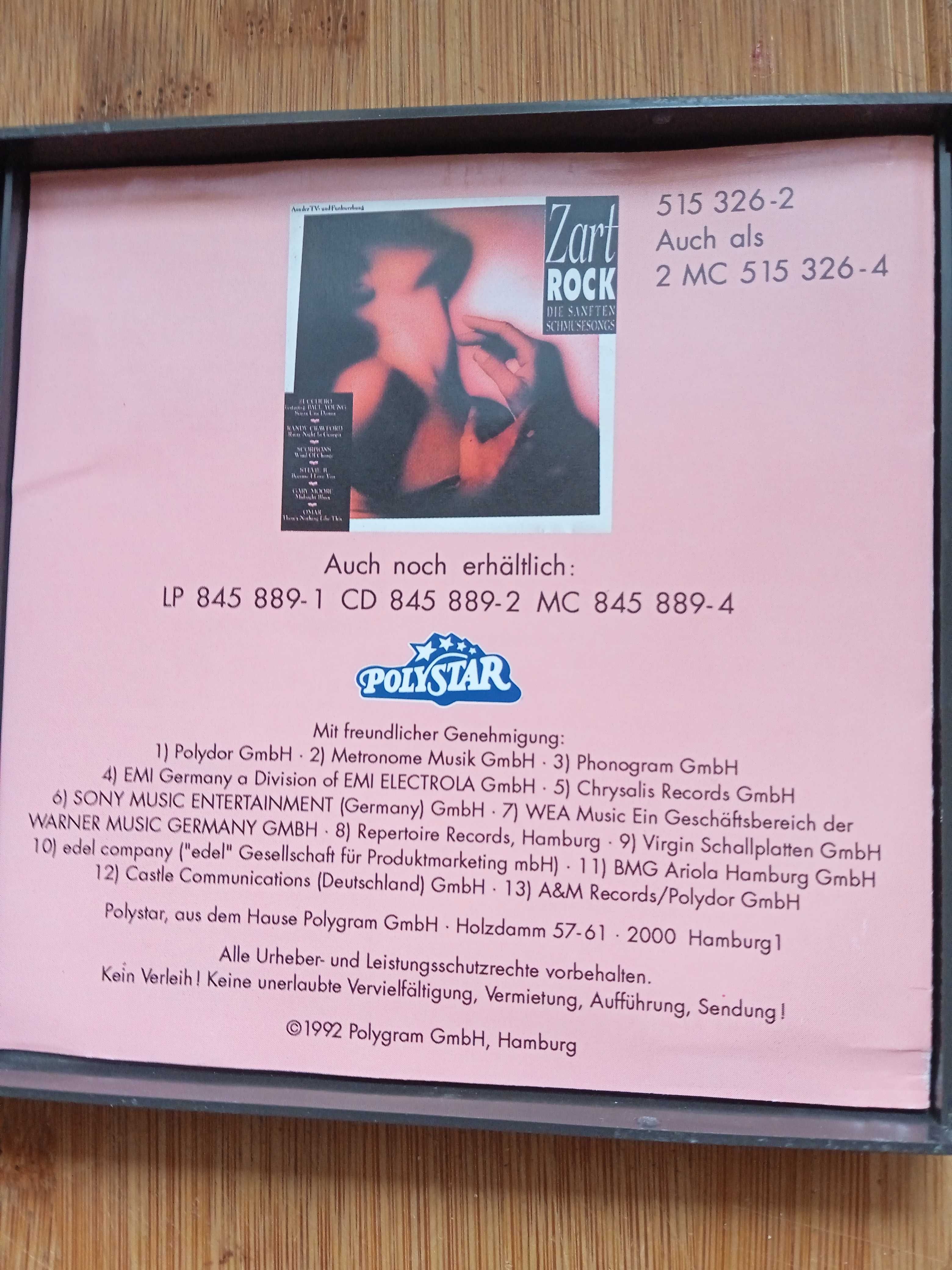 Płyta CD Audio Zart Rock Vol. 2 Die Sanften Schmusesongs - 2 CD.