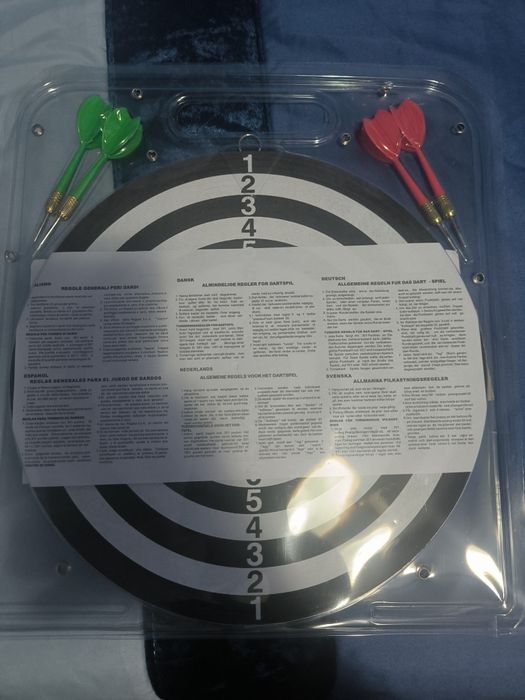 Jogo de setas alvo em madeira