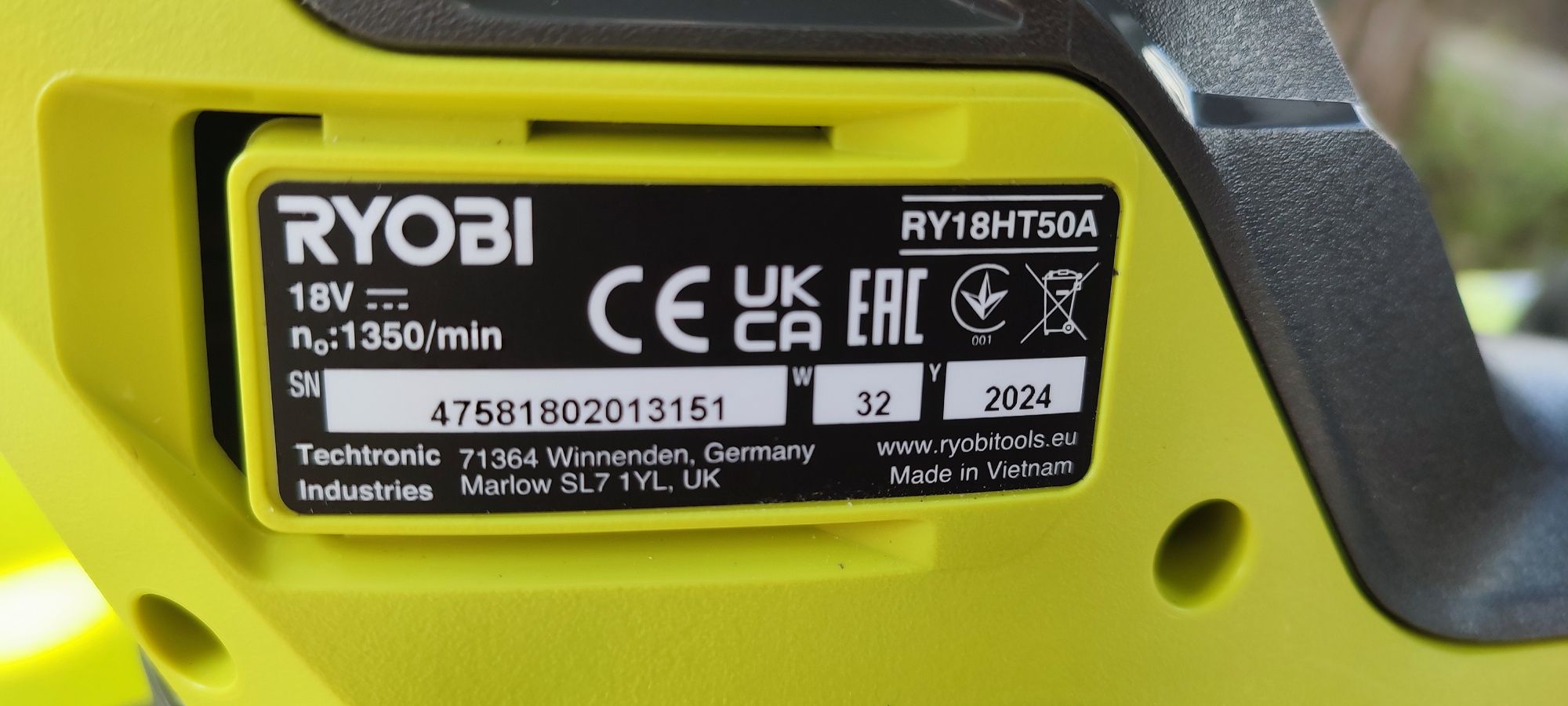 Кущоріз RYOBI акумуляторний ОРИГІНАЛ  з Англії
