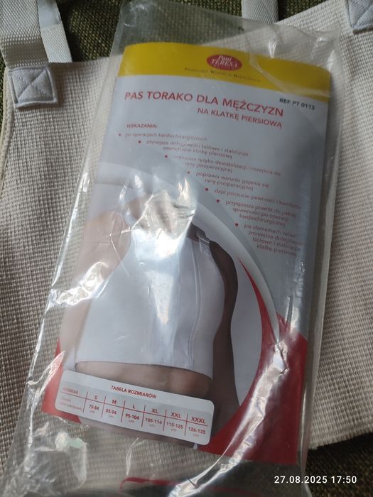Pas torako po operacji kardiochirurgicxnej xl