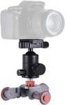 Auto dolly motorizado para cameras e telemóveis + Ballhead de tripé