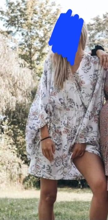 Sukienka kimono white z paskiem I zamkami do karmienia ciążowa misimi