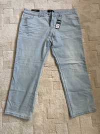 Spodnie Jeansowe Jasnoniebieskie Jeansy LooseFit z szeroką nogawk XL42