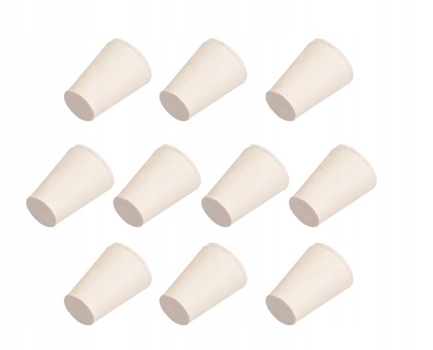 Stożkowa gumowa zatyczka do probówek laboratoryjnych O wysokiej 10 szt