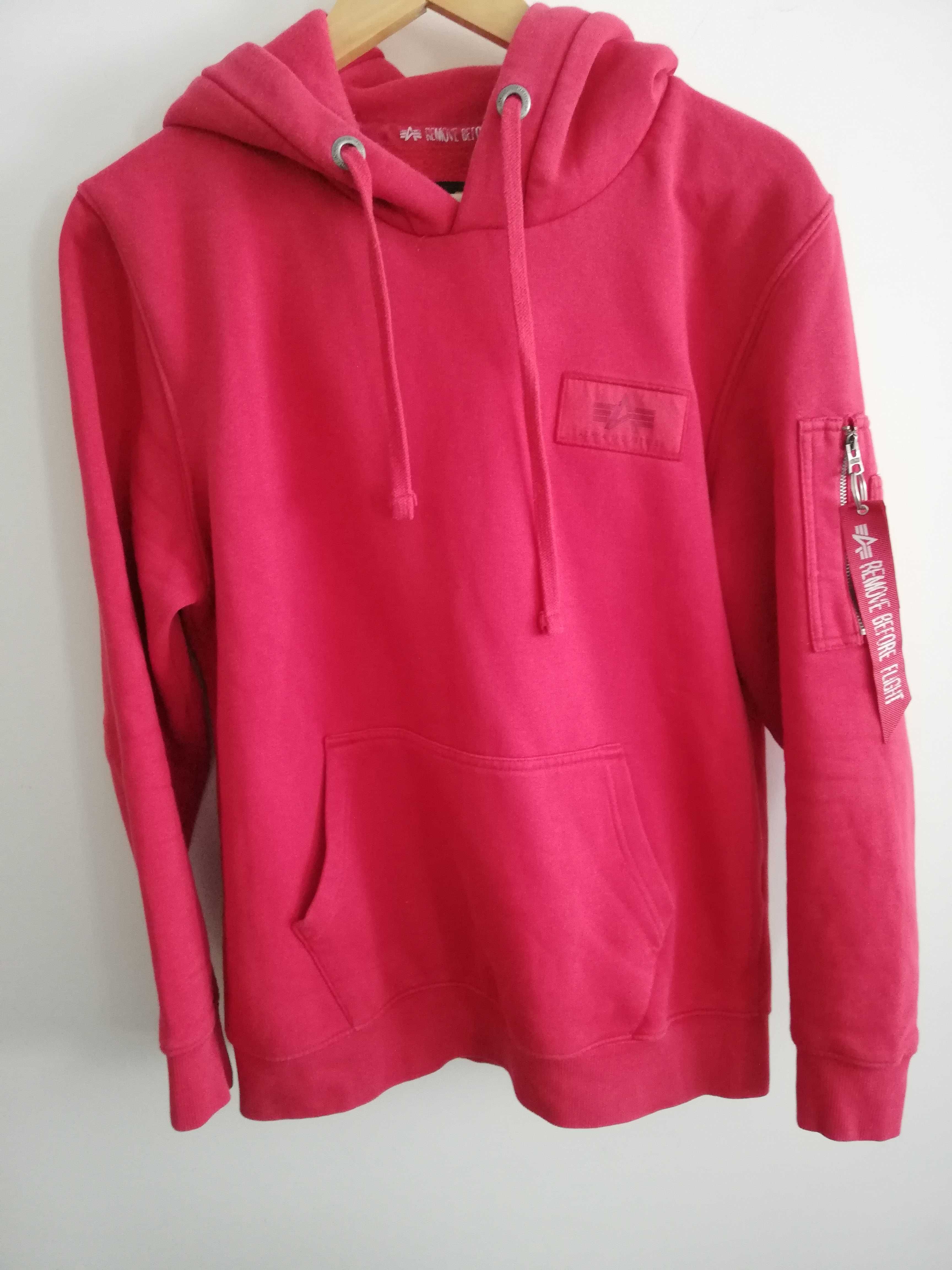 bluza Alpha Industries M 38 czerwona bluza Alpha Backprint Hoodie M 38