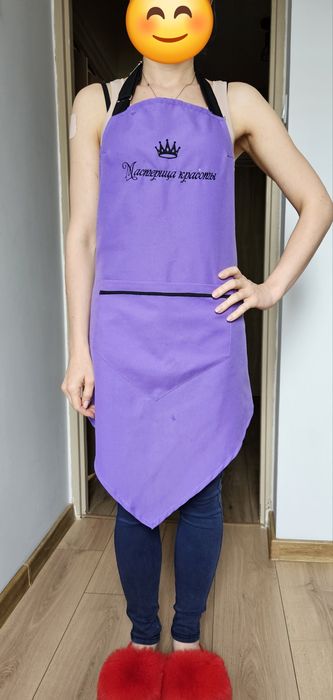 Damski fioletowy fartuch kosmetyczny Мастерица красоты Yoconcept Enova