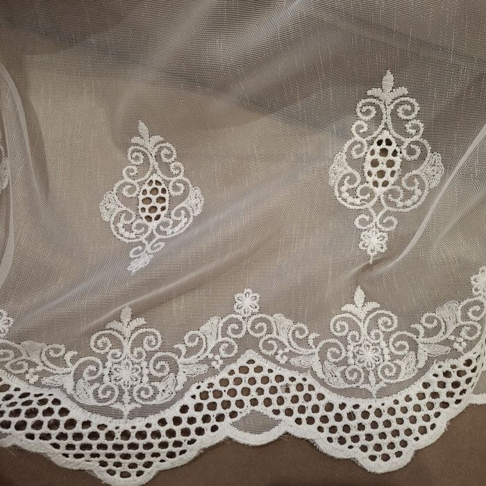 Тюль біла 2 шт ширина по 5 м, висота 2,64