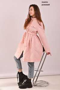 Пальто на сінтепоне 40 розмір на підлитка рожевий