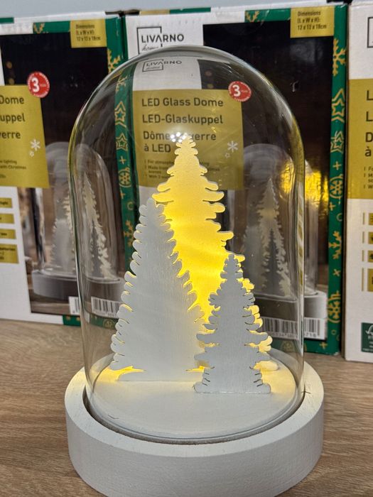 Новорічний та різдвяний декор, світлодіодна купол з ялинкою