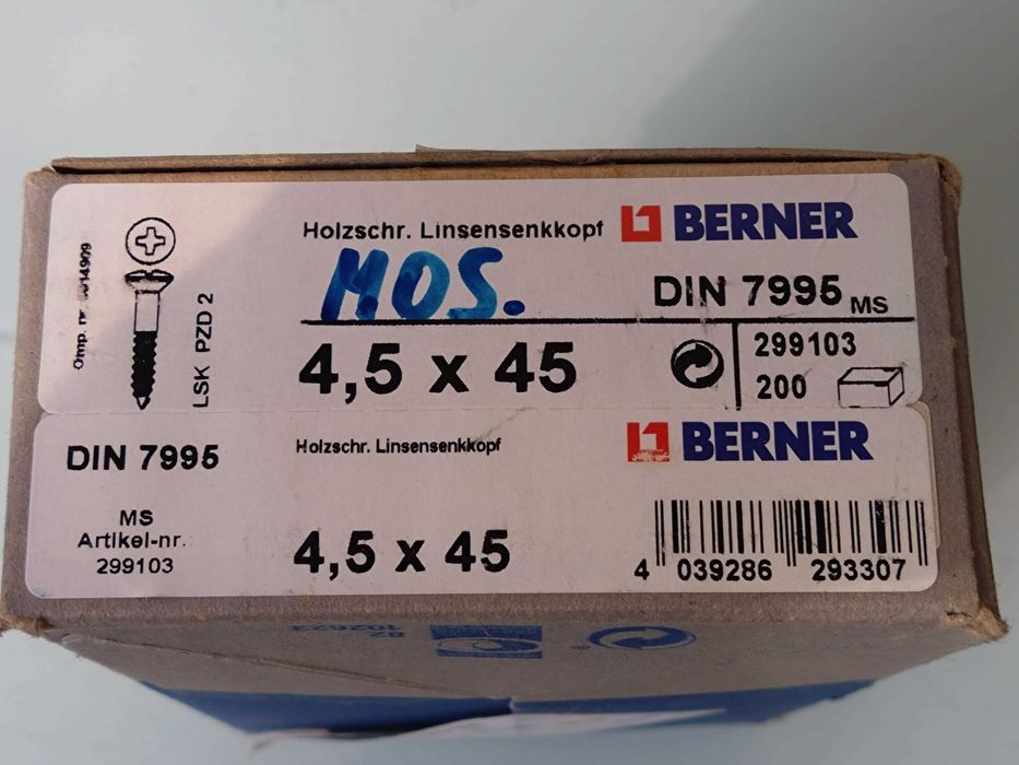 Wkręty mosiężne 4,5 x 45 mm do drewna