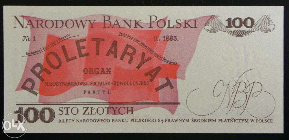 Banknot 100 zł, 1982, rzadka seria LK, RARYTAS