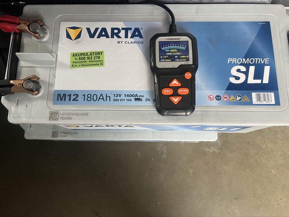 Akumulator Varta  180Ah 1400A 2025.06 produkcja Radom