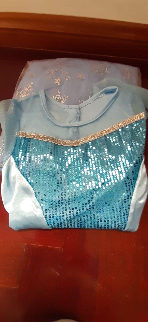 Vestido de carnaval da princesa frozen.