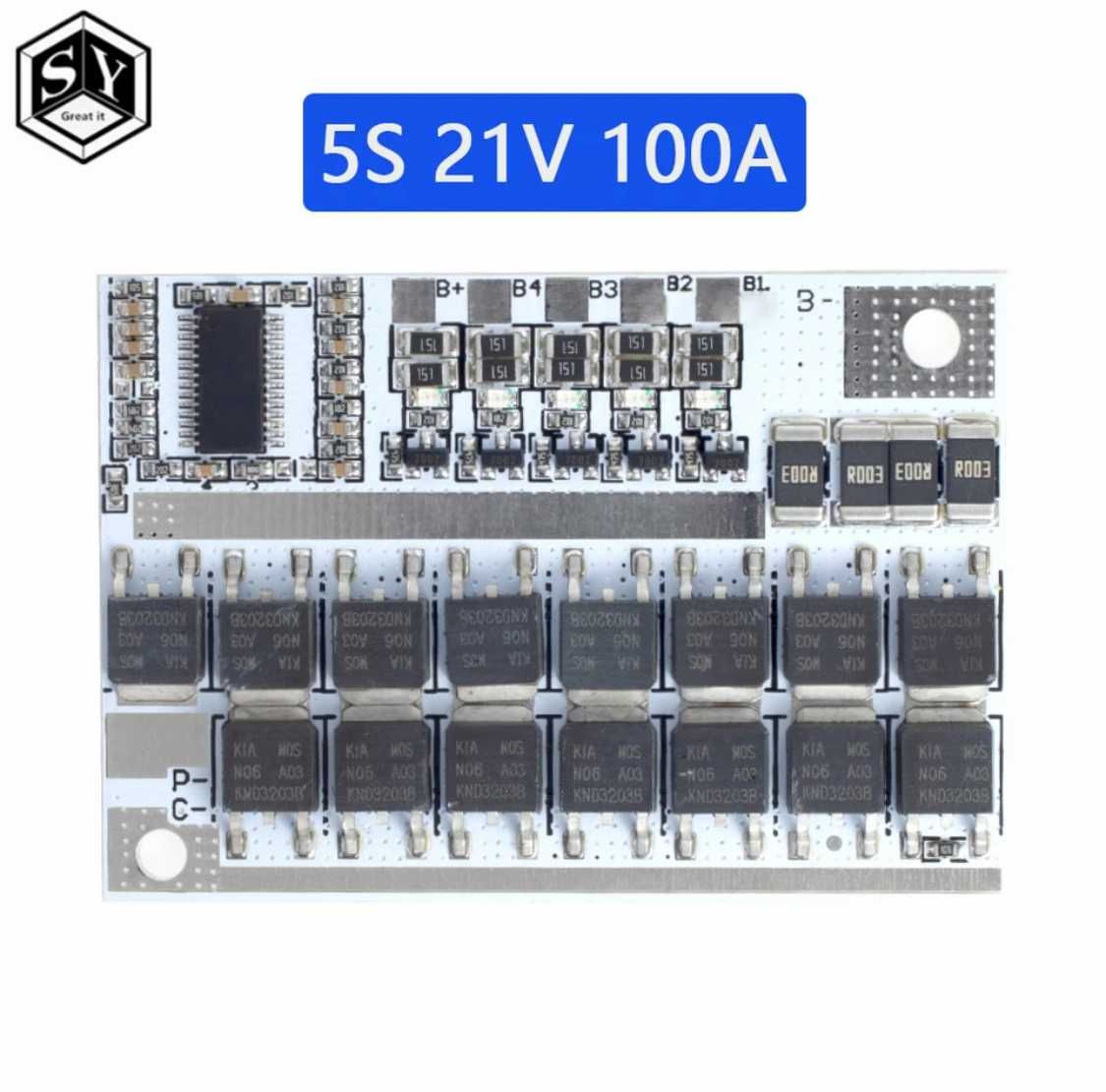 BMS 5S 100A 21V, Балансір, Контролер заряду розряду  Li-ion та LiFePo4