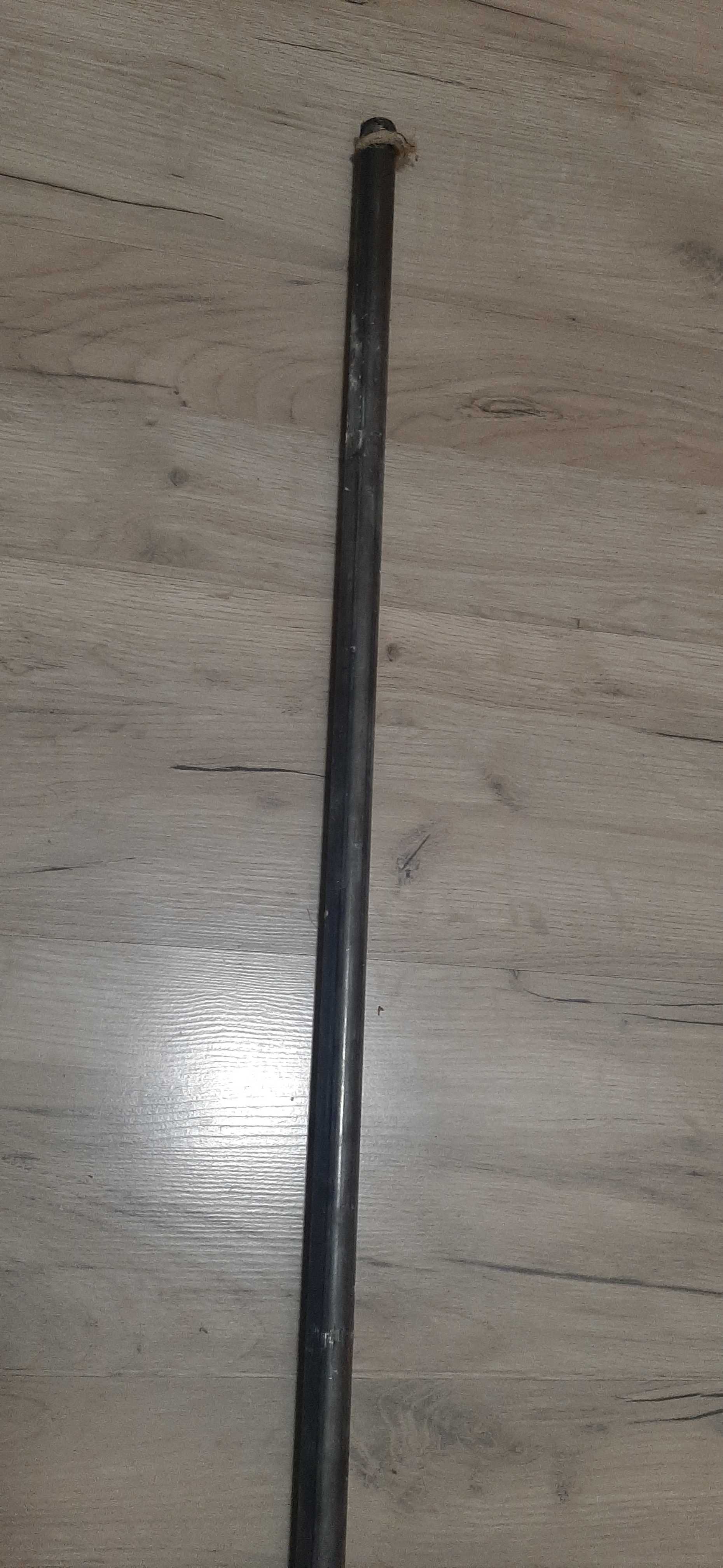 Rura bez szwu czarna 1/2" gaz, 231 cm, nagwintowana
