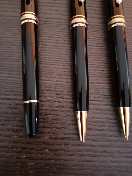 Conjunto canetas Montblanc, aparo, esferográfica e lapiseira