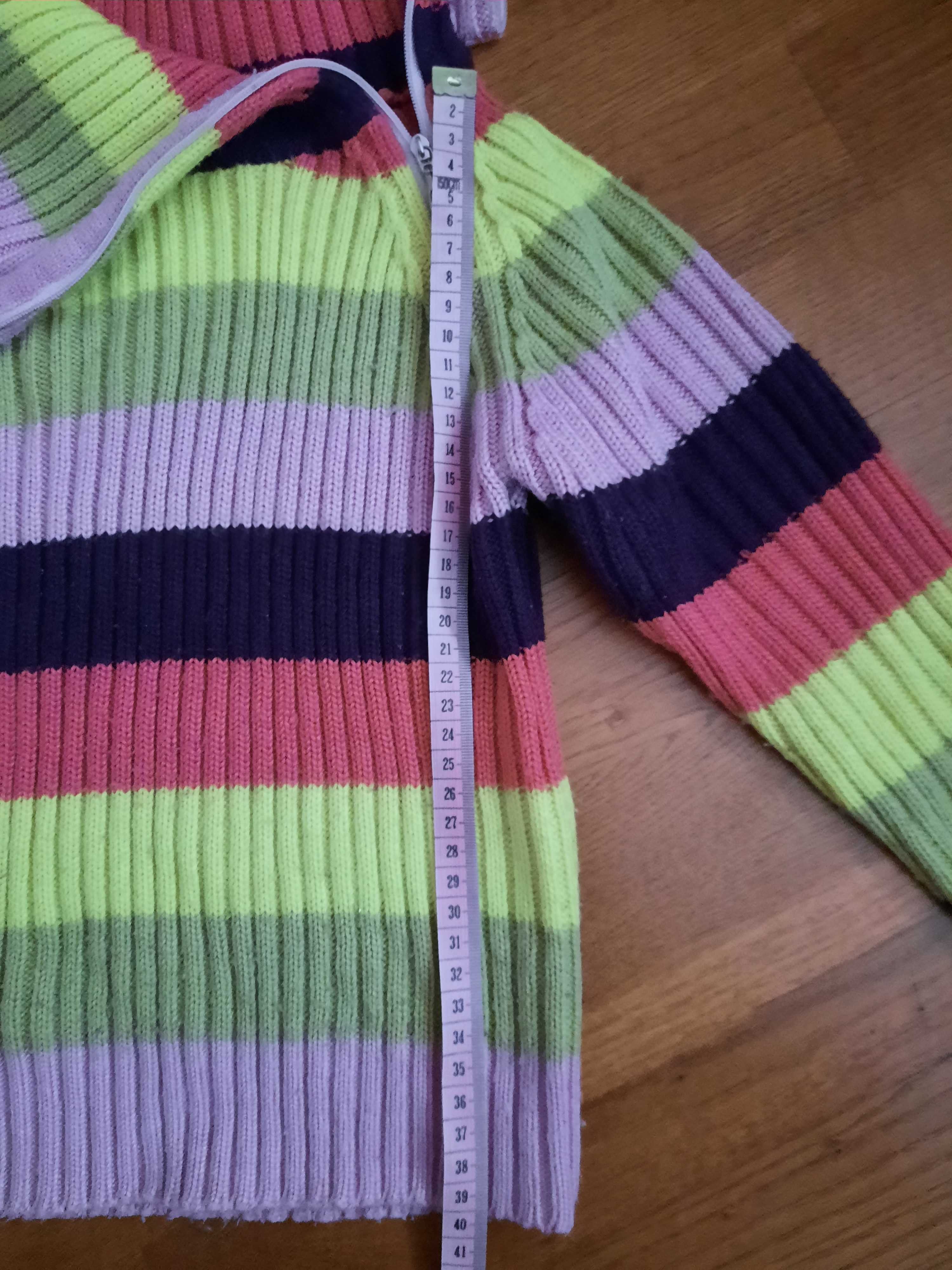 Ciepły sweterek/golf dla dziewczynki r. 122