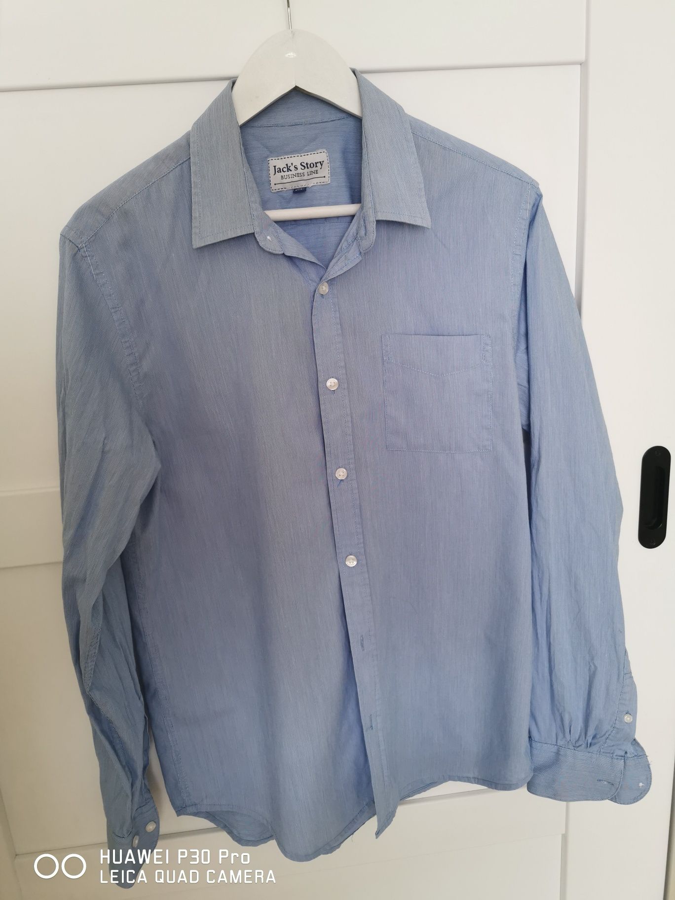 Błękitna koszula damska XL 42 błękitna Oversize