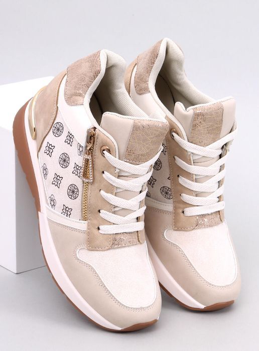 Sneakersy Na Koturnie Telts Beige