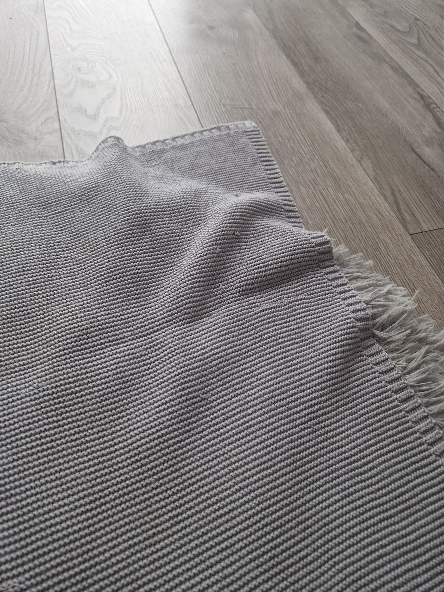 Handmade kocyk szary niemowlęcy