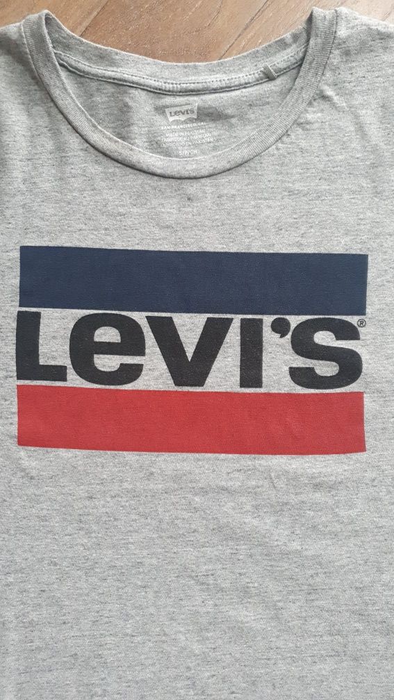 Levis szary T-shirt koszulka z logo rozm. S