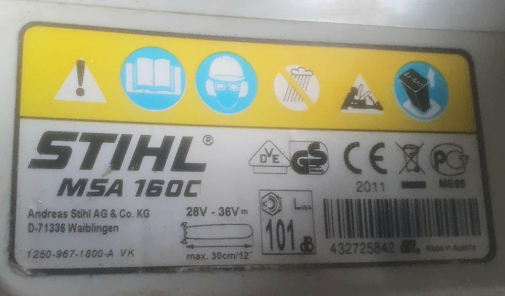 Piła akumulatorowa Stihl MSA 160C