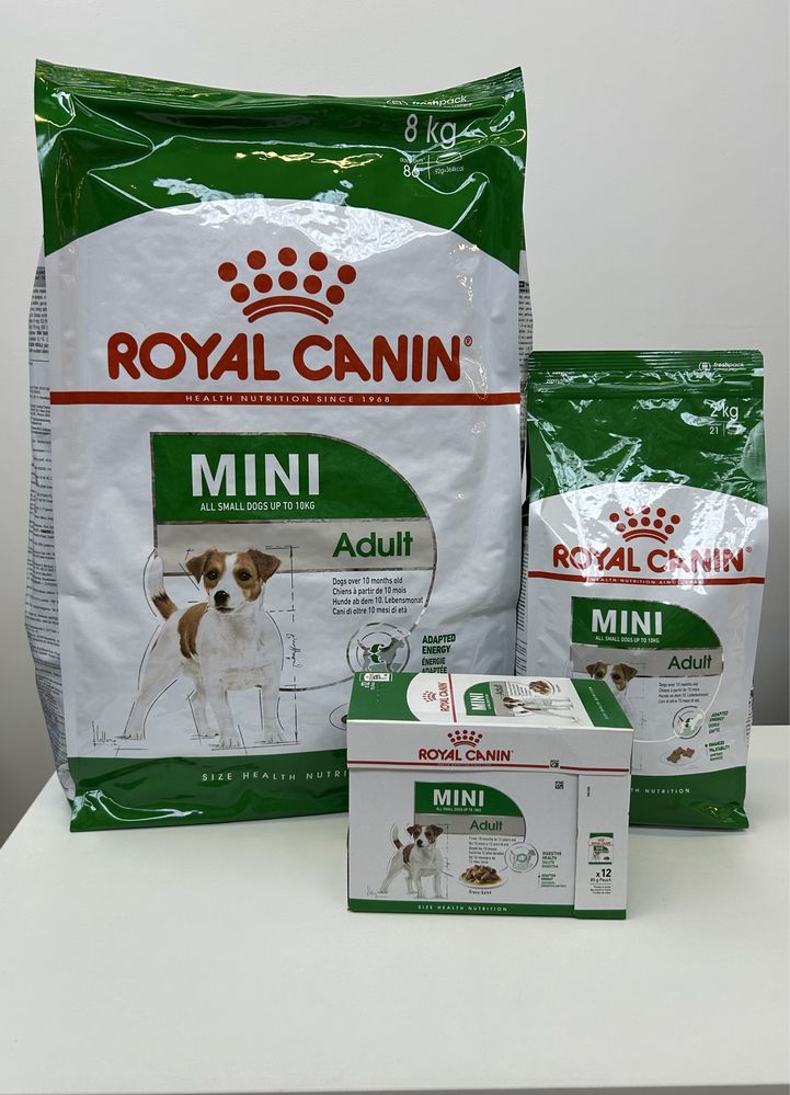 Royal Canin mini adult 2 кг/8 кг/вологий корм