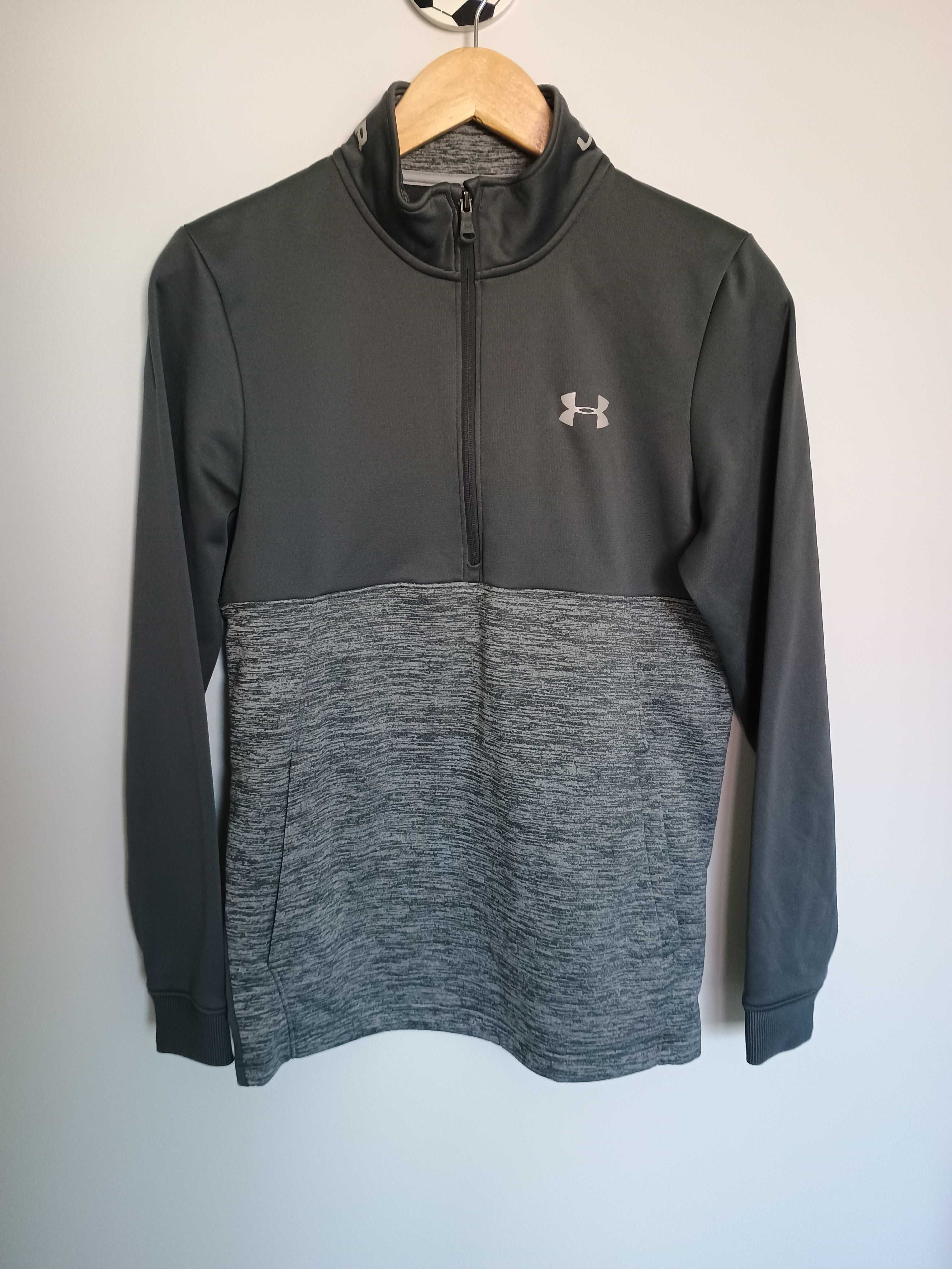 Męska bluza treningowa z polarem Under Armour - rozmiar XS/S, szary