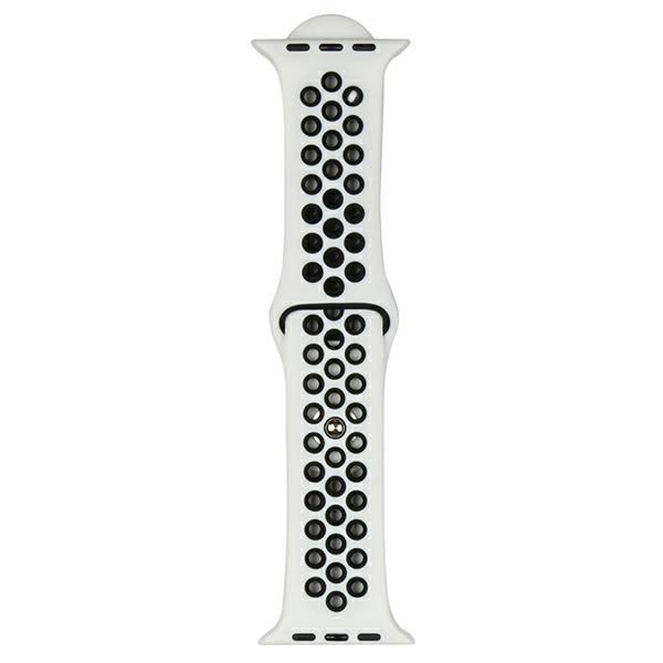 Pasek Sportowy Beline Apple Watch Silicone 38/40/41 mm - Biało-Czarny