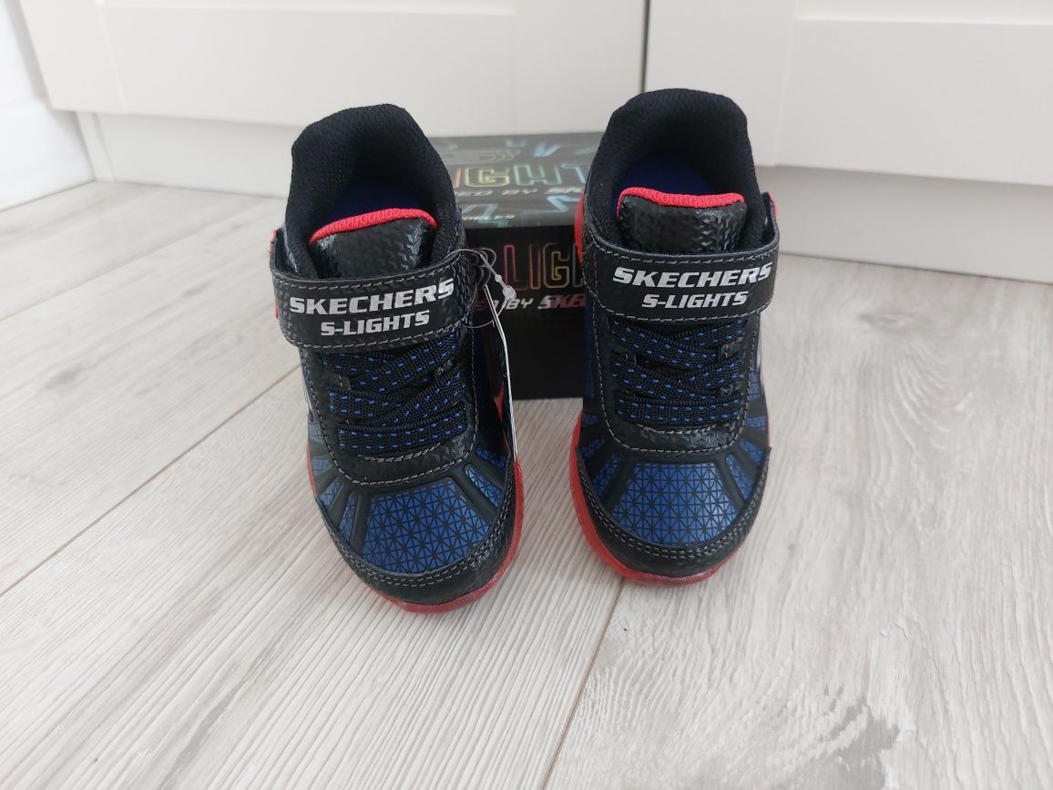 Oryginalne skechers Sneakersy świecą buty dla chłopca rozm. 23 nowe