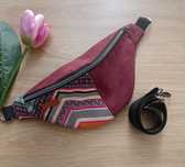 Torebka nerka saszetka bordo handmade