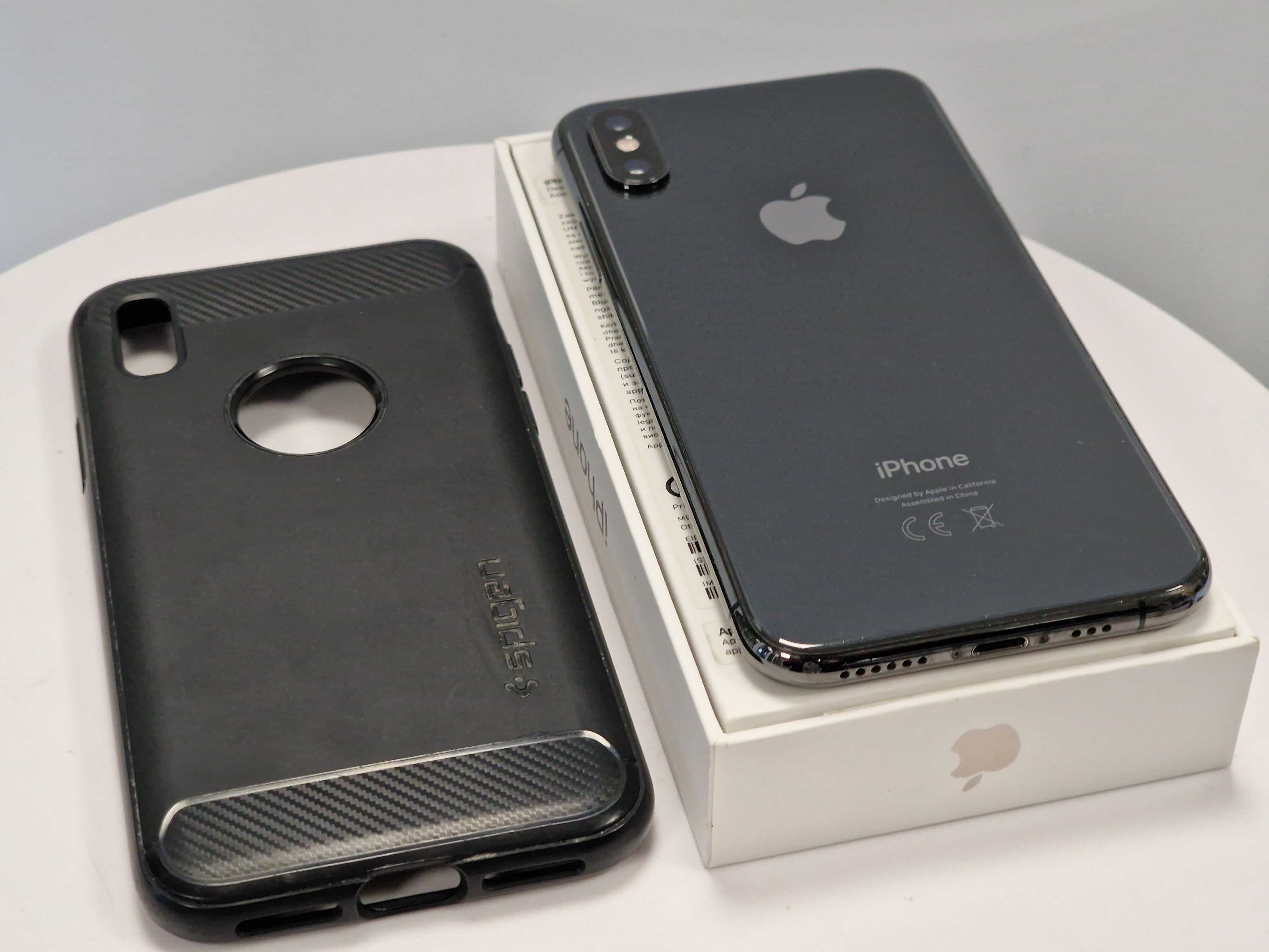 GWARANCJA Apple iPhone XS Black+Etui SPIGEN Sklep Zamiana