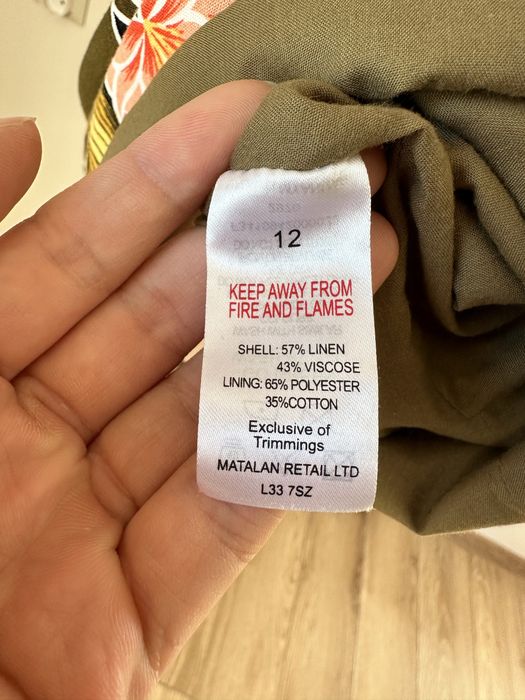 Lniana sukienka papaya rozmiar 40 57% len