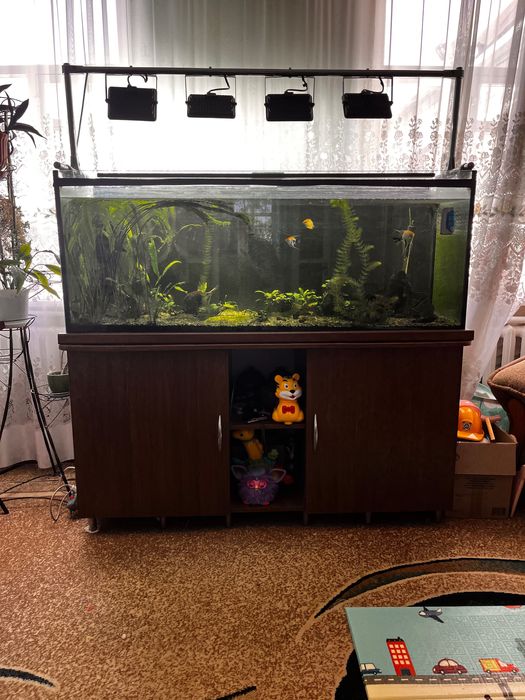 Акваріум 450л з тумбою та світильниками