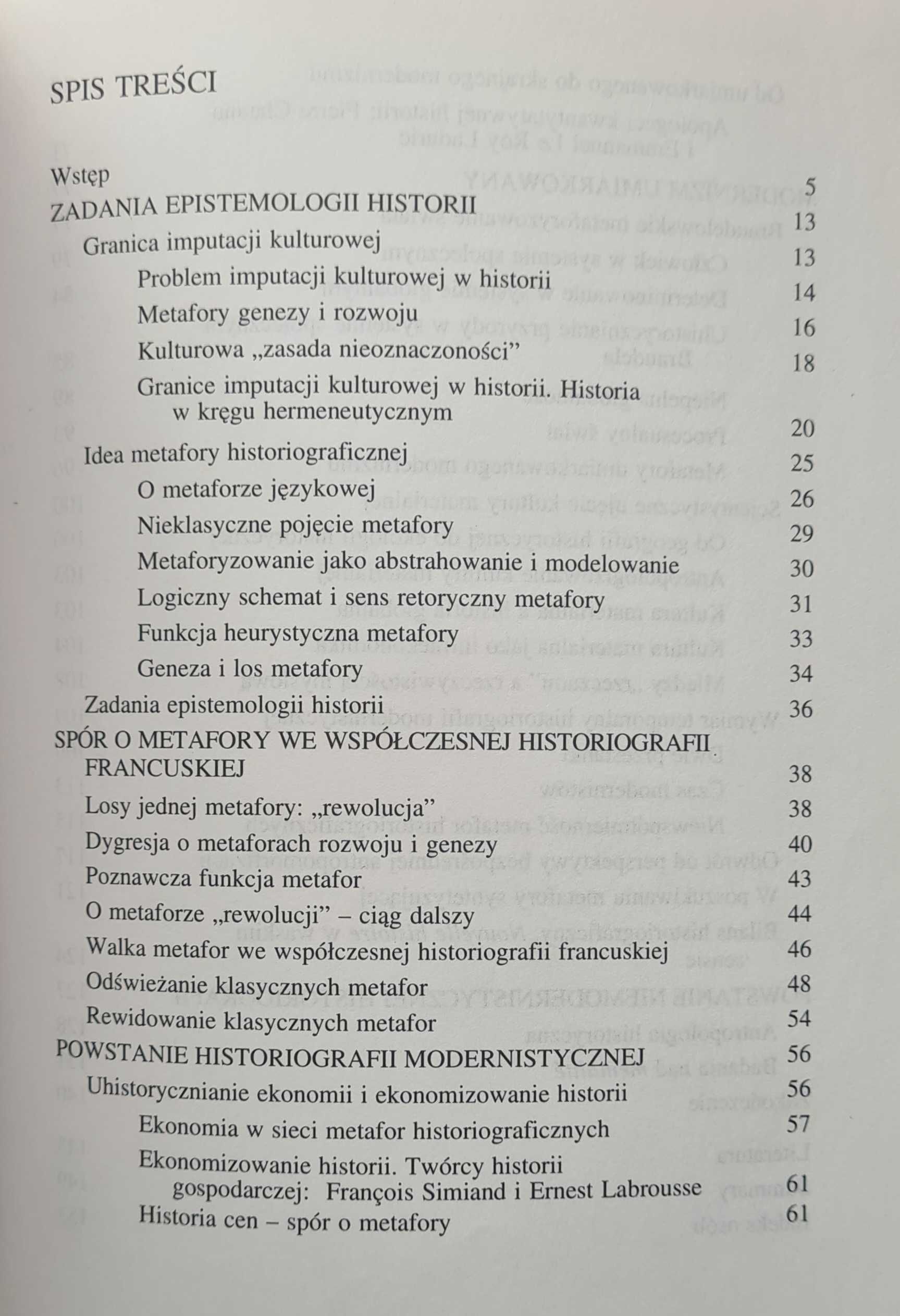 Historia Kultura Metafora, Powst. nieklasycznej historiografii Wrzosek