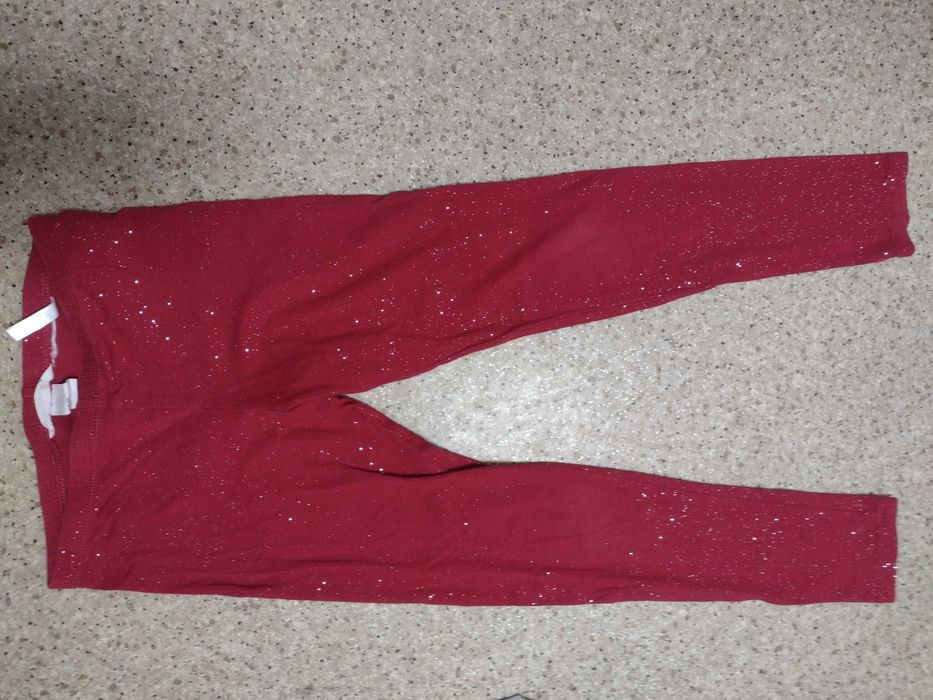 Zestaw H&M TU 3 szt spodnie jeansowe getry legginsy r. 128 paka