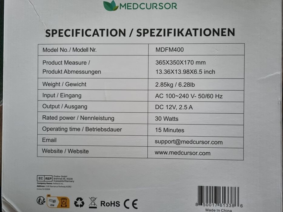 Masażer stóp Shiatsu Medcursor