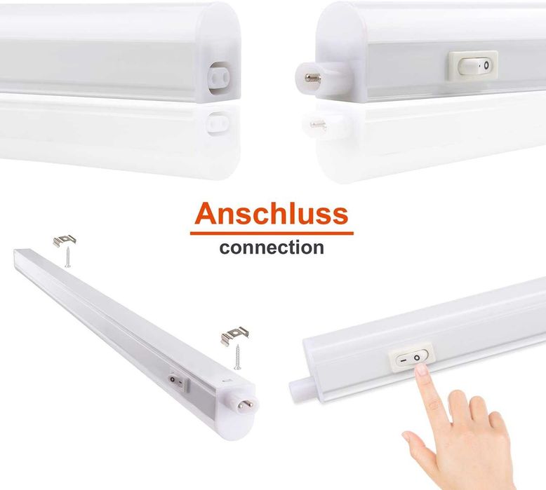 3x Led Bancada Armario Cozinha Banho Oficina 4000K/3000K/6000K 1100Lm