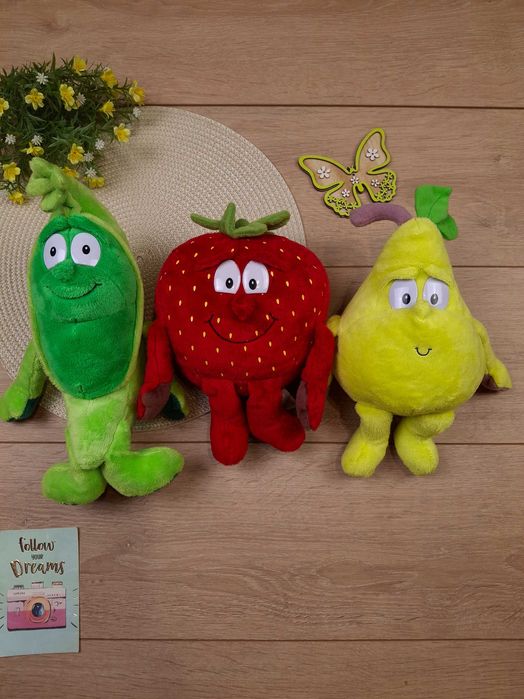 М'яка іграшка горох овочі груша полуниця фрукти