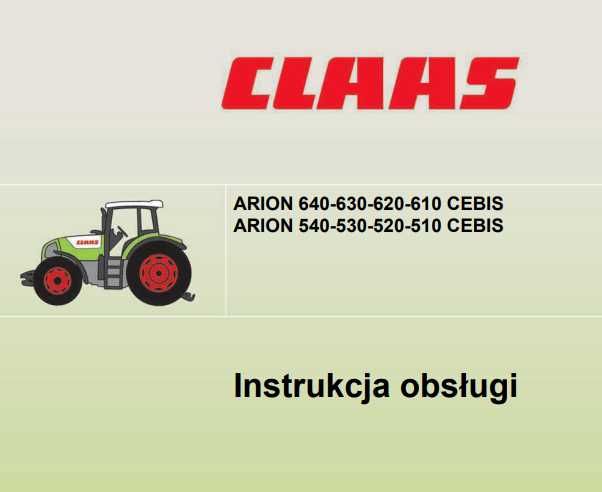 Instrukcja obsługi Claas ARION 640,630,620,610 | 540,530,520,510 CEBIS