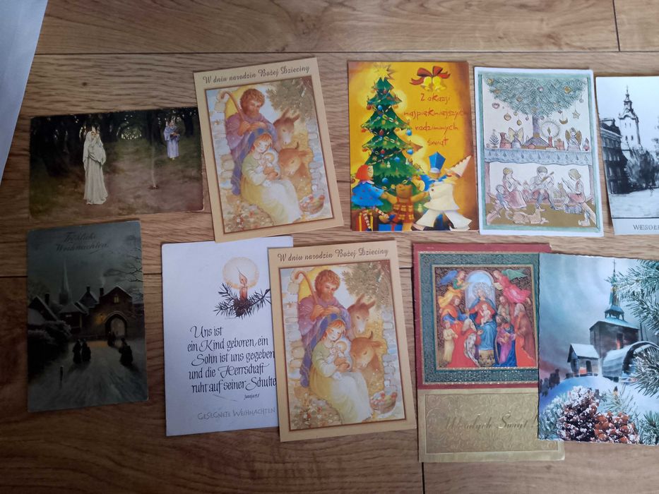 stare pocztówki kartki pocztowe świąteczne polskie i niemieckie