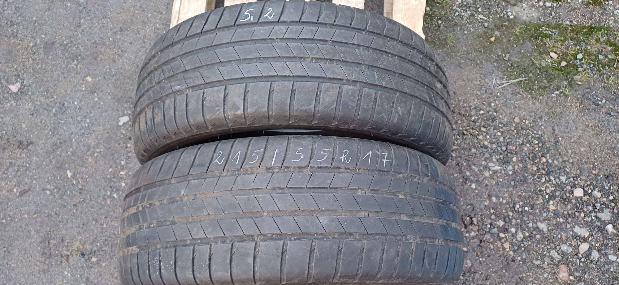 215/55R17 94V BRIDGESTONE , dwie opony letnie.